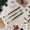 Eyebrow Brush - Duo Eye Brow Spoolie - Angled Eyeshadow Eyeliner - Precision Flat Definer - Small Shader - Premium Quality 3 Piece Set - Cruelty Free Synthetic Bristles - Apply Gel Powder Wax Pomade Lamora
