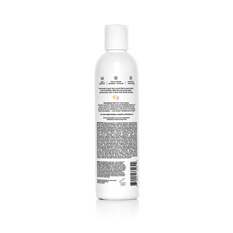 oVertone Haircare Purple Toning Conditioner with Shea Butter & Coconut Oil, Neutralizes Brassiness in Blonde & Platinum Hair, Cruelty-Free, 8 oz OVERTONE