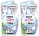 Schick Quattro Quattro for Women Sensitive Skin Disposable Razor - 3 ct - 2 pk Schick