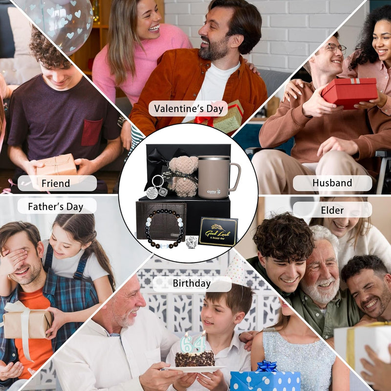 Birthday Gifts for Men, 7 Pack Personalized Gifts for Men, Best Dad Ever Gifts, Man Premium Gifts Box Ideas Set for Him, Dad Gifts,Gift for Husband, Brother, Son, Boyfriend, Coworker, Friend, Father