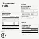 Momentous Three - Creatine Monohydrate Powder (30 Servings), Grass-Fed Whey Protein Powder (Unflavored) & Omega-3 Fish Oil 1600mg - Daily Essentials for Strength, Performance & Lean Muscle Recovery Infinity Warehouse