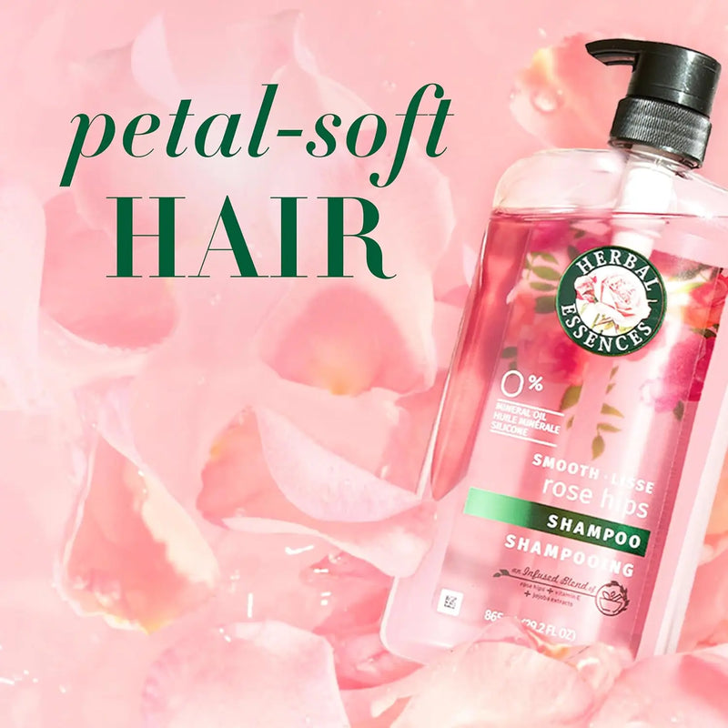 Herbal Essences Shampoo & Conditioner Set, Smooth Collection, Paraben-Free, Color-Safe, with Rose Hips & Vitamin E, 29.2 Fl Oz Each, 2-Pack Infinity Warehouse