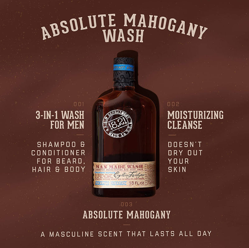 18.21 Man Made 3-in-1 Body Wash, Shampoo, & Conditioner for Men, All Hair & Skin Types - Fortifying All-in-One, Multi-Purpose Body Gel - Sulfate-Free, 3 Scents, Multiple Sizes martinandmark.com