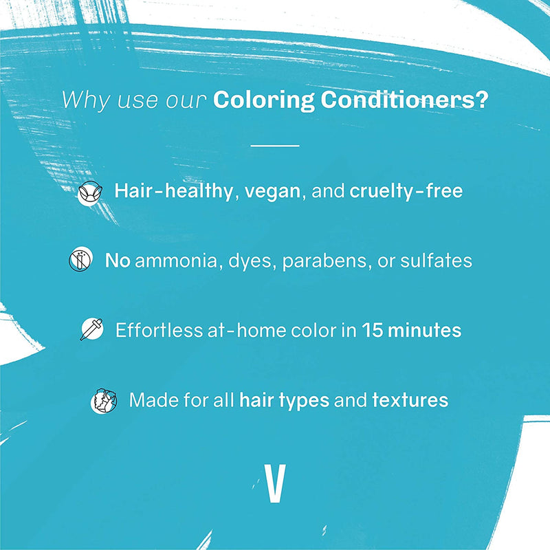 oVertone Haircare Vibrant Teal Coloring Conditioner | Gentle Semi-Permanent Hair Color with Shea Butter & Coconut Oil | Safe for All Hair Types | Vegan, Cruelty-Free OVERTONE Store
