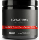 Toniiq Ultra High Strength Glutathione Capsules - 1000mg Concentrated Formula - 98%+ Highly Purified and Bioavailable - Non-GMO Fermentation - 120 Capsules Reduced Glutathione Supplement Infinity Warehouse