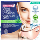 7 Piece V Line Shaping Face Masks – Lifting Hydrogel Collagen Mask with Aloe Vera – Anti-Aging and Anti-Wrinkle Band - Double Chin Reducer Strap - Contouring, Slimming and Firming Face Lift Sheet Stylia Store