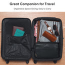BALEINE Toiletry Bag for Men, Large Travel Toiletries Bags with Water-Resistance Compartment, PU Leather Dopp Kit (Medium, Black) BALEINE