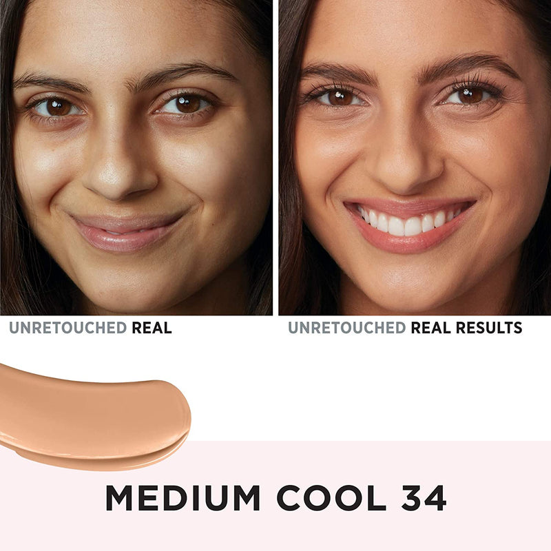 IT Cosmetics Your Skin But Better Foundation + Skincare, Medium Cool 34 - Hydrating Coverage - Minimizes Pores & Imperfections, Natural Radiant Finish - With Hyaluronic Acid - 1.0 fl oz It Cosmetics Store