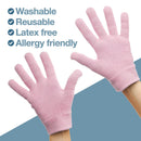 ZenToes Moisturizing Gel Sleeping Gloves Dry Hands Treatment - 1 Pair Unscented Hydrating Cracked Hand Healing Gloves - Repair Rough, Chapped Skin Overnight (Cotton Pink) ZenToes Store