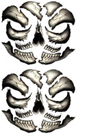 Halloween Realistic Temporary Costume American Made Make Up Face/Body Tattoo Kit Men or Women - (Scary Clown, Confused Clown, Skull) - 3 Kits Halloween Costume Tattoo