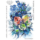 Supperb® Temporary Tattoos - Watercolor Blue Flowers Bouquet of Summer Dream Supperb