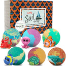 Kids Bath Bombs with Toys Inside - Gentle and Kid Safe, Gender Neutral, Bubble Bath Fizzies with Surprise Inside. Spa Bath Fizz Balls Kit. Birthday or Christmas Gift for Girls and Boys Mineral Me California