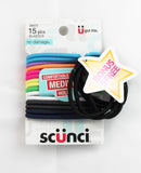 Scunci No Damage Hair Ties, Neon, 15 count Scunci
