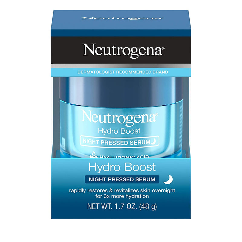 Neutrogena Hydro Boost Purified Hyaluronic Acid Pressed Night Serum, Facial Serum with Antioxidants & Hyaluronic Acid for Dry Skin, Oil-Free & Non-Comedogenic, 1.7 oz Neutrogena