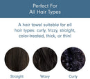 Scala Microfiber Hair Towel Wrap - Magic Instant Quick Dry Turban Twist for Women. Anti Frizz Curly, Straight, Color Treated, Hair. (2 Pack) Scala Store