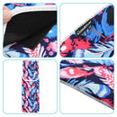 Bluecell Heat Resistant Neoprene Curling Iron Holder Cover Bag Flat Iron Curling Wand Travel Case Pouch 15 x 5 Inches (Colorful Feather Pattern) Bluecell World