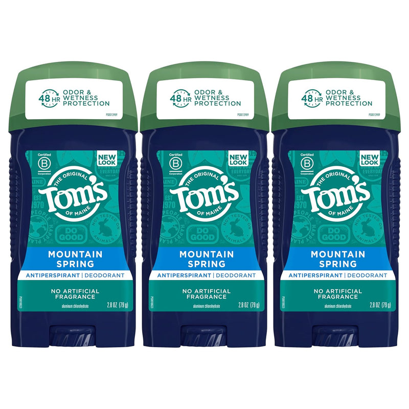 Tom's of Maine Antiperspirant Deodorant for Men, North Woods, 2.8 oz, Pack of 3 (Packaging May Vary) Infinity Warehouse
