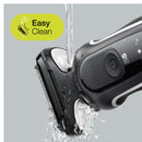 Braun Electric Razor for Men Foil Shaver with Precision Beard Trimmer, Body Groomer, Rechargeable, Wet & Dry with EasyClean & Charging Stand, Black, 6 Piece Set Braun