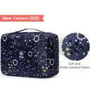 Hanging Travel Toiletry Bag Cosmetic Make up Organizer for Women and Girls Waterproof (Blue Galaxy) Narwey