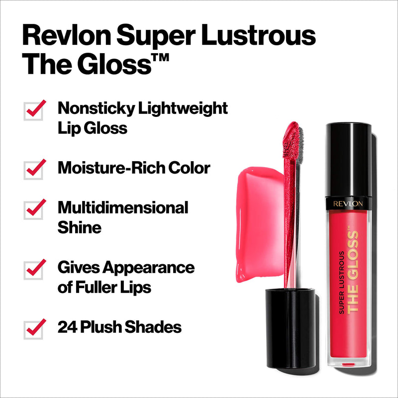 REVLON Super Lustrous Lip Gloss, Black Cherry, 0.13 Ounce (Pack of 1) REVLON
