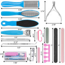 EAONE Pedicure Kit 20 in 1, Professional Pedicure Tools Set Stainless Steel Foot Files Callus Remover Foot Rasp Scrubber Dead Skin Remover Pedicure Spa Kits for Women Men Foot Care at Home and Salon EAONE