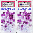 Tara Glitter Color 12 MM Plastic Beads For Braid Hair 150 Pieces In One Pack (PACK OF 2, WT-CL-REDVIOLET) Tara
