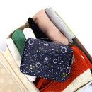 Hanging Travel Toiletry Bag Cosmetic Make up Organizer for Women and Girls Waterproof (Blue Galaxy) Narwey