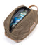 emissary Men's Toiletry Bag Leather and Canvas Travel Toiletry Bag Dopp Kit for Men Shaving Bag for Travel Accessories（Coffee) emissary