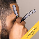 Equinox Professional Straight Edge Razor with 100 Single Derby Straight Razor Blades-Barber Straight Razor-Close Shaving Men's Manual Shaver-Disposable Straight Razor Blades-Staright Razor Kit-Black Equinox International
