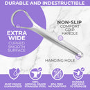 Tongue Scraper (1 Pack), Reduce Bad Breath, Stainless Steel Tongue Cleaners, Metal Tongue Scrapers for Fresher Breath BASIC CONCEPTS