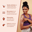 Himalayan Salt Scrub, Face, Foot, and Body Exfoliator with Collagen and Stem Cells, Exfoliating Scrub for Toning, Cellulite, and Skin Care by M3 Naturals 16 fl oz Infinity Warehouse