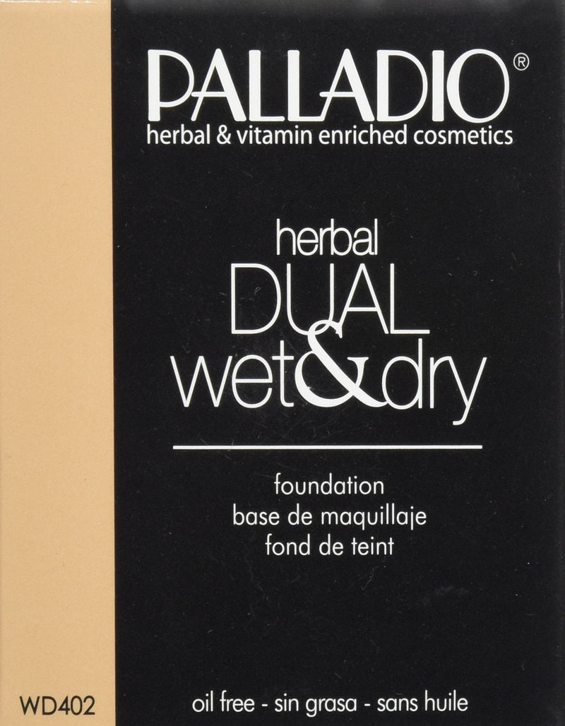 Palladio Dual Wet and Dry Foundation with sponge and Mirror, Squalane Infused, Apply Wet for Maximum Coverage or Dry for Light Finishing and Touchup, Minimizes Fine Line, All day Wear, Cypress Beige Palladio