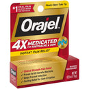 Orajel 4X for Toothache & Gum Pain Severe Gel Tube, No Color, 0.25 Ounce Orajel