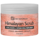 Himalayan Salt Scrub, Face, Foot, and Body Exfoliator with Collagen and Stem Cells, Exfoliating Scrub for Toning, Cellulite, and Skin Care by M3 Naturals 16 fl oz Infinity Warehouse