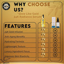 24K Gold Luxe Facial Elixir, Luxury Gold Ampoule, 1 fl oz/30ml'