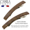 Camila Paris CP3075 French Hair Barrette Clip for Girls, Set of 2 Brown Rubberized Metal Clasp Strong Hold Grip Hair Clips for Women, No Slip Durable Styling Girls Hair Accessories, Made in France Camila