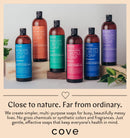 Cove Castile Soap Unscented & Citrus - 2x 1 Liter / 33.8 oz Bundle - Organic Argan, Jojoba, and Hemp Oils Cove