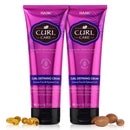HASK CURL CARE Curl Defining Cream 2 Piece Bundle- vegan formula, cruelty free, color safe, gluten-free, sulfate-free, paraben-free HASK