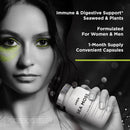 Amen Sea Moss Supplement - 1000mg Organic Irish Sea Moss, Bladderwrack, Burdock - Vitamin C, Aloe Vera, Black Pepper - Seaweed Superfood, Vitamins, Minerals, and Antioxidants - Non-GMO - 90 Capsules Infinity Warehouse