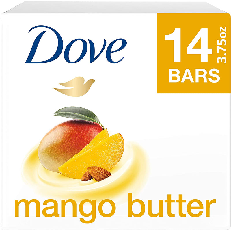 Dove Beauty Bar To Moisturize Dry Skin With Mango Butter More Moisturizing Than Bar Soap 3.75 oz 14 Bars Dove Store