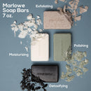 MARLOWE. No. 102 Body Scrub Soap 7 oz, Santal, Exfoliating Soap Bar with Shea Butter, Olive Oil & Green Tea Extracts, Cleanses, Smooths & Revitalizes Skin, Warm Amber, Spice & Citron Scent Infinity Warehouse