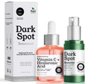 AM/PM Dark Spot Corrector Treatment - Overnight Kojic Acid Dark Spot Remover for Face /Body + AM Vitamin C Hyaluronic Acid Retinol Serum for Face, Tranexamic Acid Age Spot Acne Scar Treatment for Face FELI NATURALS