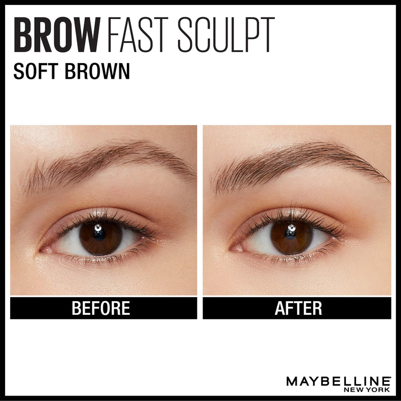 Maybelline Brow Fast Sculpt, Shapes Eyebrows, Eyebrow Mascara Makeup, Soft Brown, 0.09 Fl. Oz. Maybelline New York
