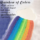 Rainbow Bath Bombs for Kids - Natural and Organic Kids Bubble Bath w/Moisturizing Shea Butter and Natural Oils - 4 Large 5oz Fizzes with Rich Bubbles and Vibrant Colors- Valentine Bath Bombs Mineral Me California
