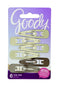 Goody Metal Contour Hair Snap Clips - 6 Count, Blonde Colors - Just Snap Into Place - Suitable for All Hair Types - Pain-Free Hair Accessories for Women and Girls - All Day Comfort GOODY