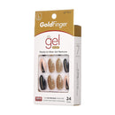 GoldFinger Ready-to-Wear Gel Manicure Colorful Nails Wear Comfortable 24 Nails GF (GF93) Goldfinger