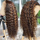 BLY 5x5 HD Transparent Lace Front Wigs Human Hair Deep Wave Lace Closure Wig 18 Inch 180% Density Pre Plucked Wigs for Black Women Natural Color Full & Thick BLY Store