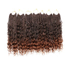 12 Inch 7 Packs Bohomian Box Braids Crochet Hair Curly Prelooped Crochet Hair Goddess Box Braids Crochet Hair Crochet Box Braids Hair With Curly Ends Crochet Braiding Hair For Black Woman (12 Inch, T30