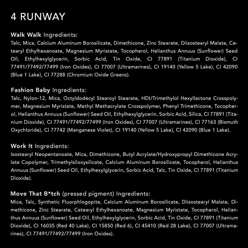 HAUS LABORATORIES By Lady Gaga: FOUR-WAY SHADOW PALETTE | 4-Shade Shadow Quad in 9 Colors, Blendable & Buildable Eye Makeup with Pigmented Matte, Metallic, Shimmer, and Sparkle Finishes martinandmark.com