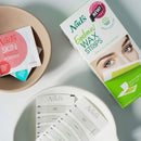 Nad's Eyebrow Wax Strips - Facial Hair Removal for Women - Eyebrow Wax Kit with 6 Eyebrow Waxing Strips + 6 Calming Oil Wipes + 2g Skin Protection Powder, 1 Count Nad's
